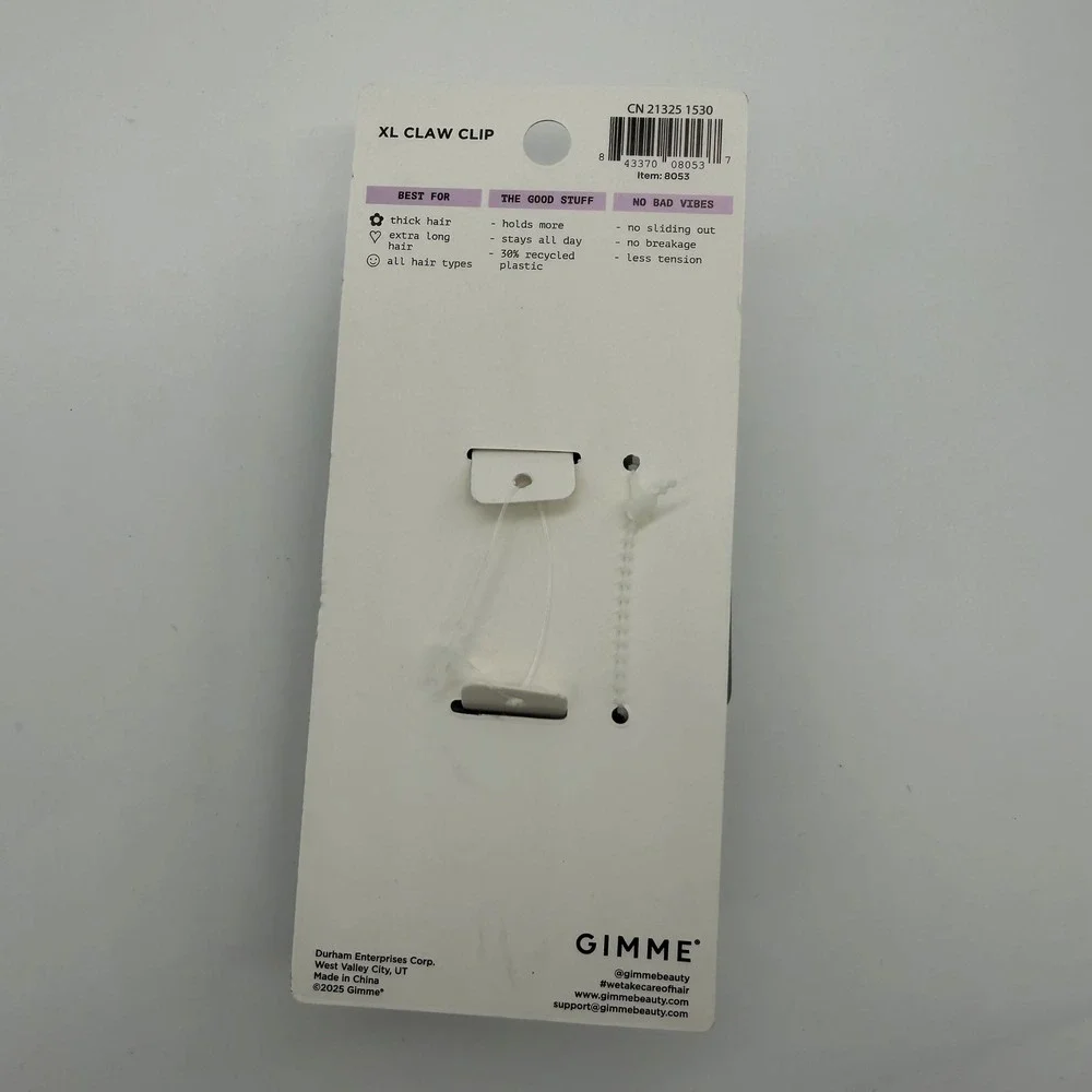 Gimme Beauty Thick Hair XL Claw Clip Matte Slate Gray Damage Free